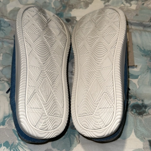 New Chaco Chillos Blue Canvas Slip on Sneakers Women’s 10 BNWT - Picture 8 of 16